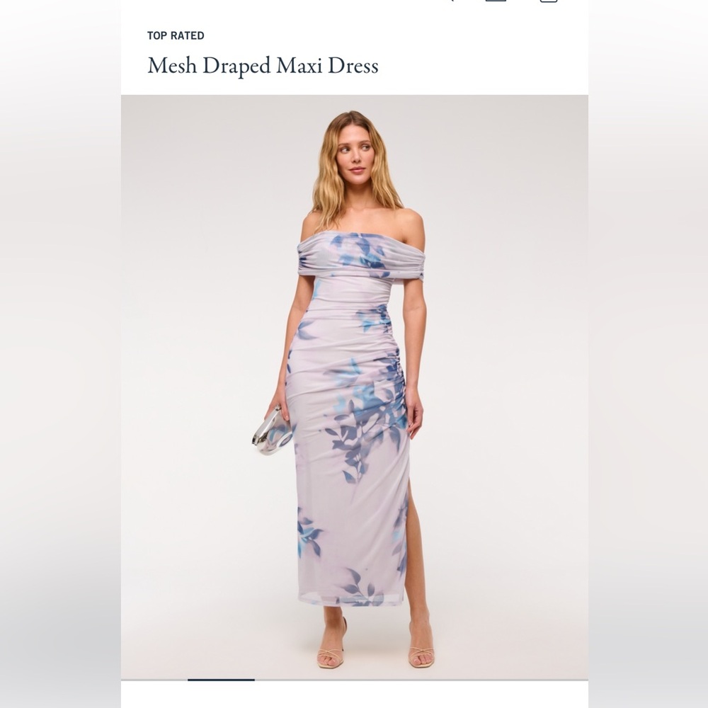 Abercrombie & Fitch Strapless Mesh Floral Dress